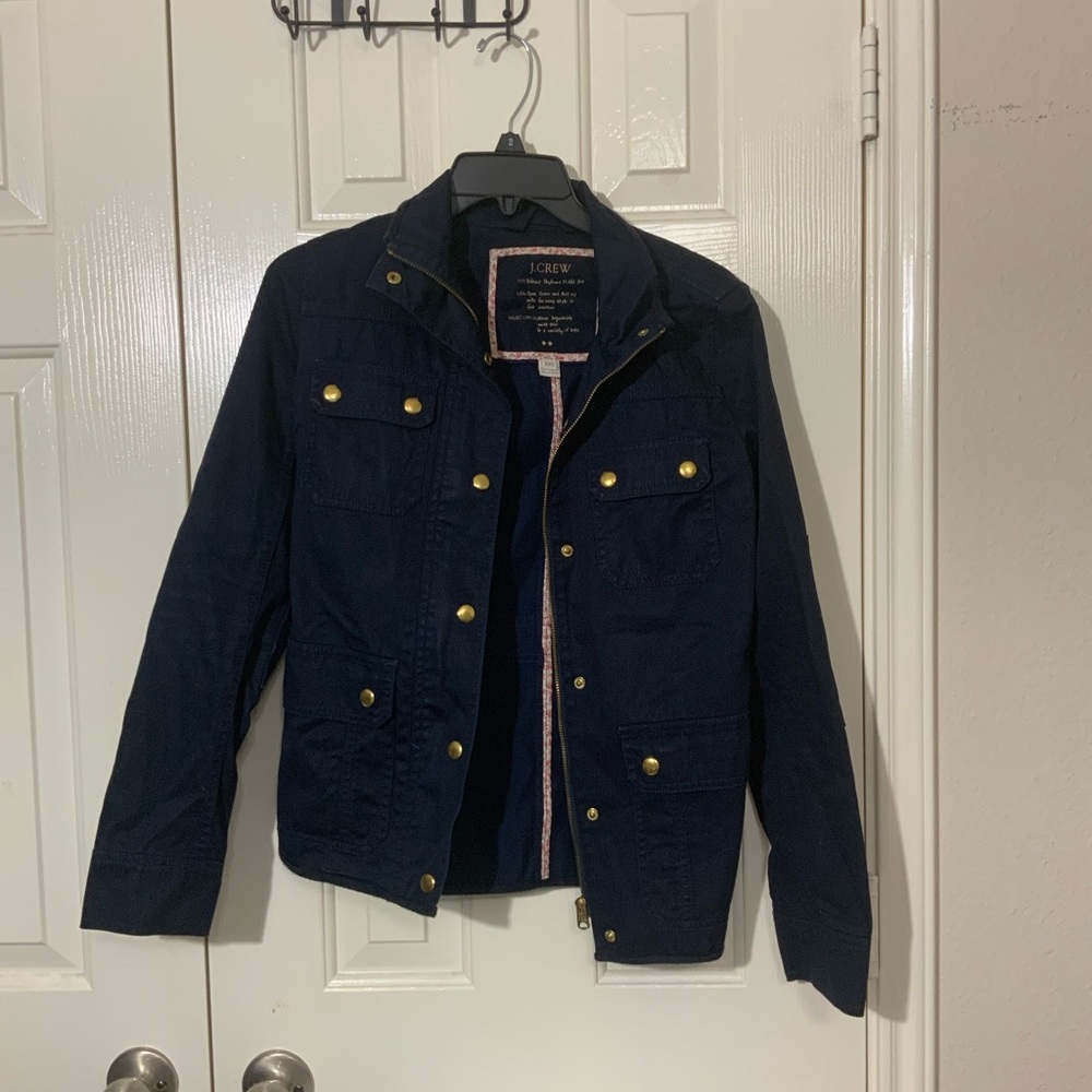 J. Crew Relaxed Boyfriend Field Jacket Navy - XXS
